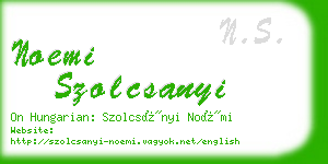 noemi szolcsanyi business card